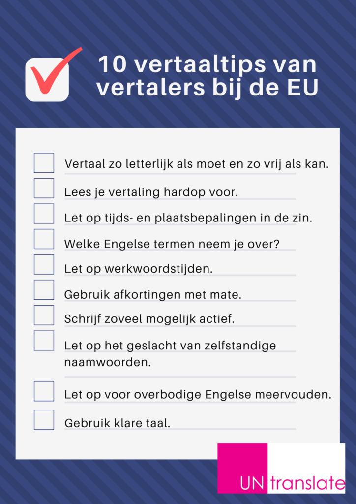 10 Vertaaltips Europees Parlement